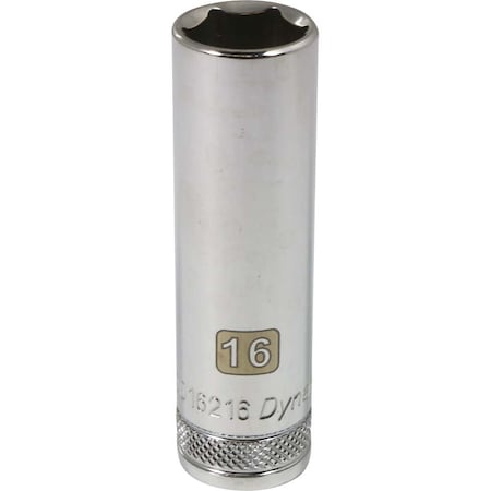 Dynamic 1/2" Drive, 16mm Metric Socket, 6 Points D016216